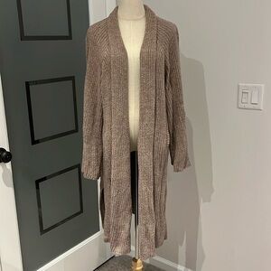 Barefoot Dreams Women's Ribbed Long Cardigan Sweater